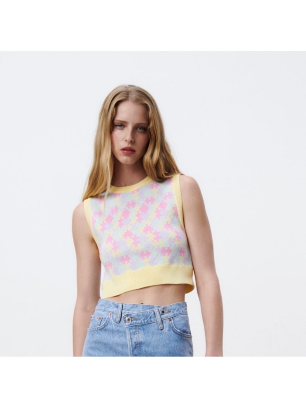 Zara Pastel Knit Vest Top - NWOT